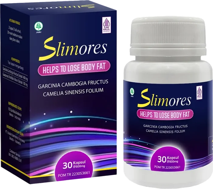 Slimores – kotak dan botol 30 kapsul